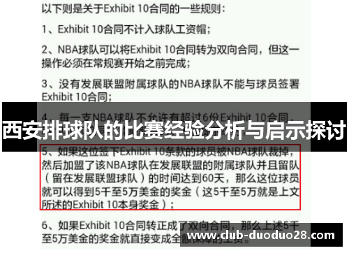 西安排球队的比赛经验分析与启示探讨